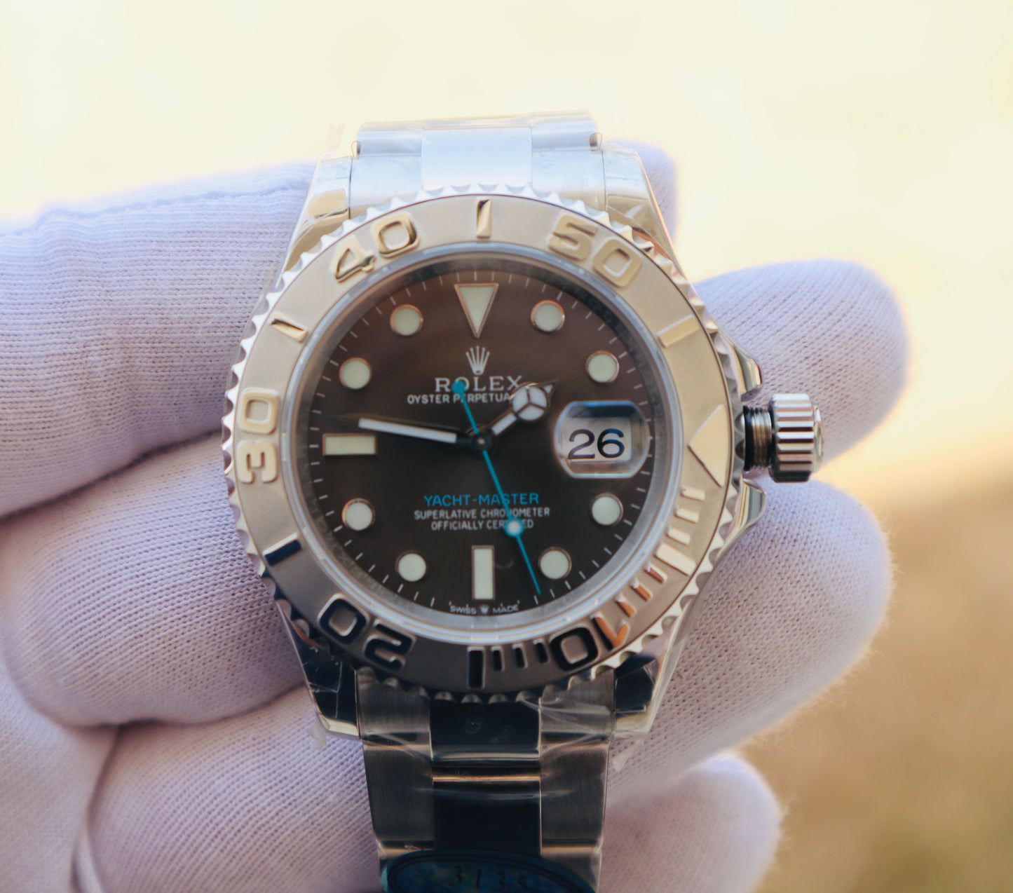 ROLEX YACHT MASTER- رولكس ياخت ماستر كلين طبق الأصل قطعة نادرة سويسري