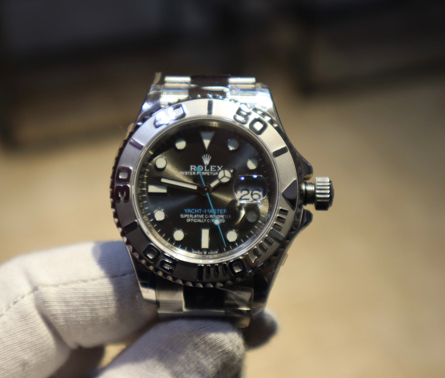 ROLEX YACHT MASTER- رولكس ياخت ماستر كلين طبق الأصل قطعة نادرة سويسري