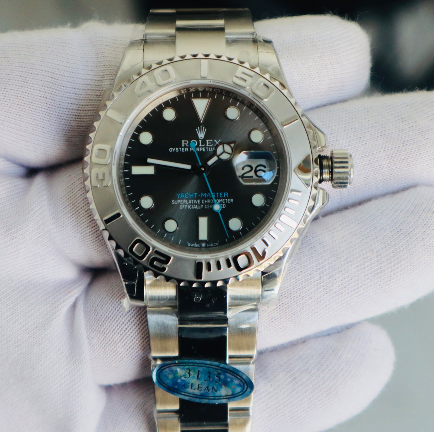 ROLEX YACHT MASTER- رولكس ياخت ماستر كلين طبق الأصل قطعة نادرة سويسري