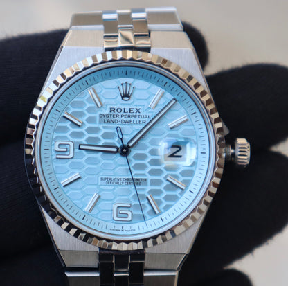 ROLEX LAND DWELLER 2025 - رولكس لاند دولر كلين طبق الأصل ماكينة تصميم سويسري