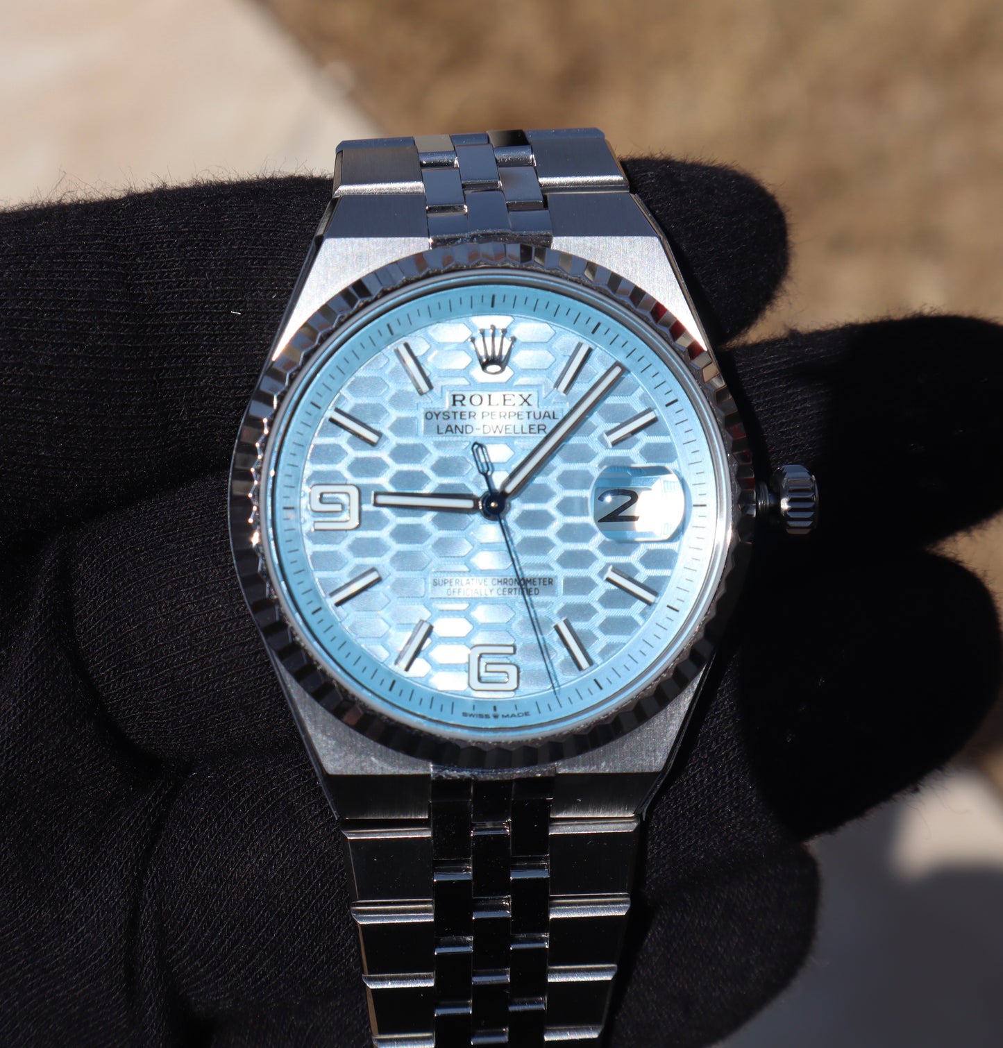 ROLEX LAND DWELLER 2025 - رولكس لاند دولر كلين طبق الأصل ماكينة تصميم سويسري