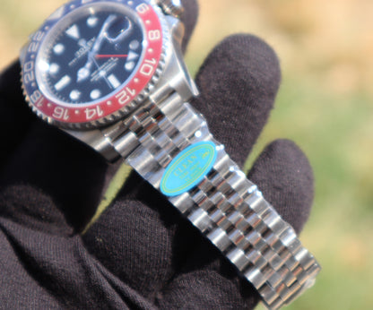 ROLEX GMT MASTER PEPSI - رولكس جي ام تي ببسي كلين طبق الأصل تعقيدة تل جي ام تي