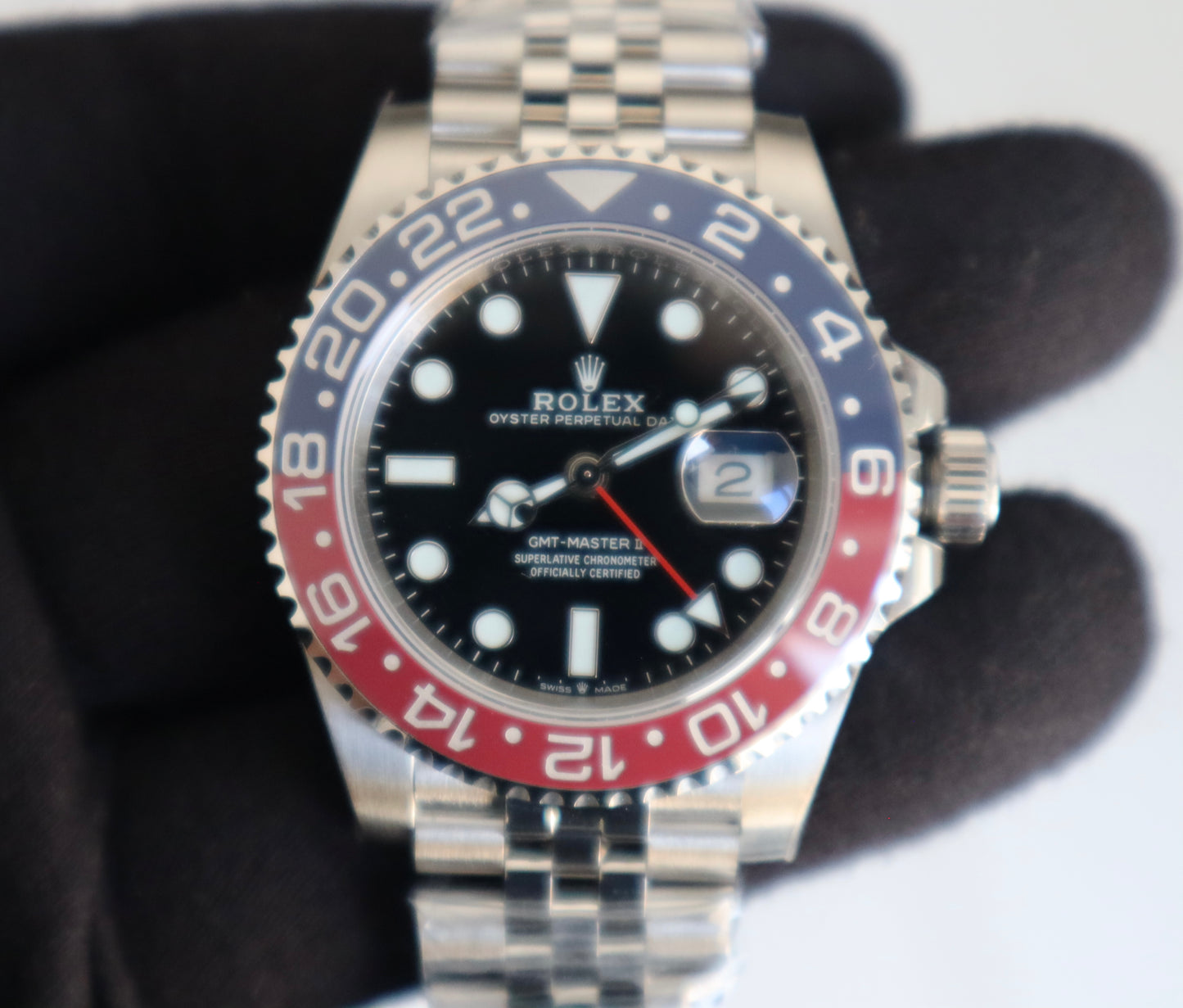 ROLEX GMT MASTER PEPSI - رولكس جي ام تي ببسي كلين طبق الأصل تعقيدة تل جي ام تي
