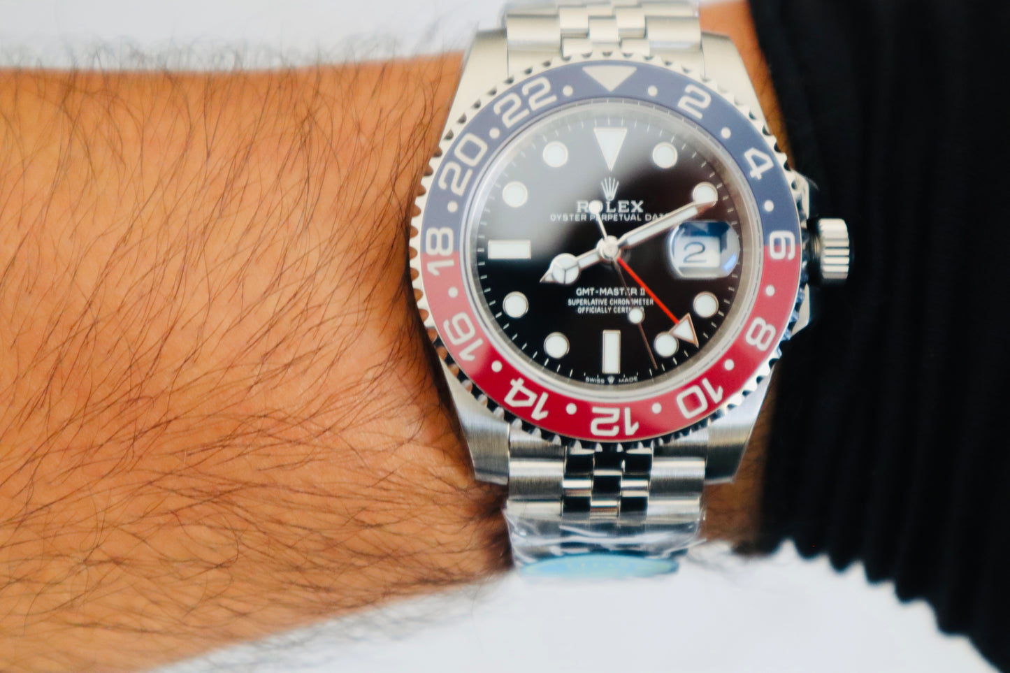 ROLEX GMT MASTER PEPSI - رولكس جي ام تي ببسي كلين طبق الأصل تعقيدة تل جي ام تي
