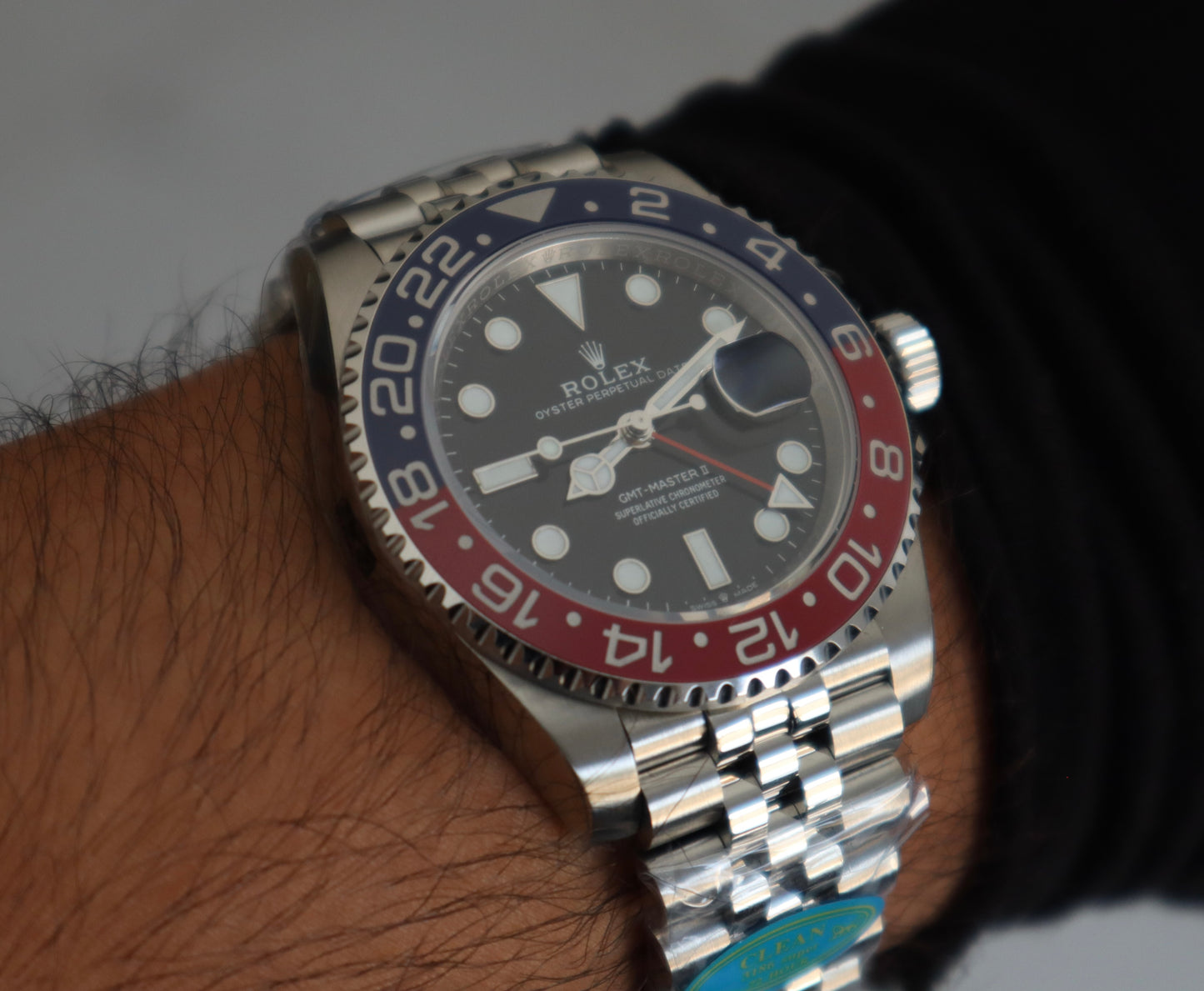 ROLEX GMT MASTER PEPSI - رولكس جي ام تي ببسي كلين طبق الأصل تعقيدة تل جي ام تي