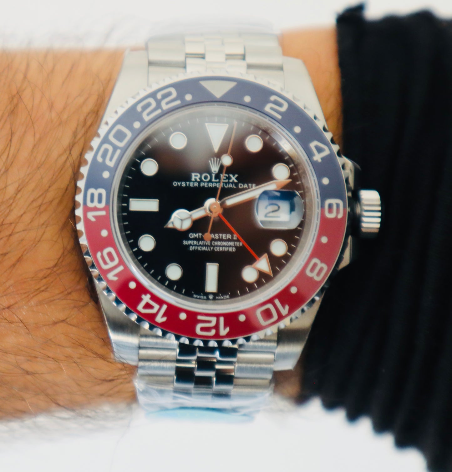 ROLEX GMT MASTER PEPSI - رولكس جي ام تي ببسي كلين طبق الأصل تعقيدة تل جي ام تي
