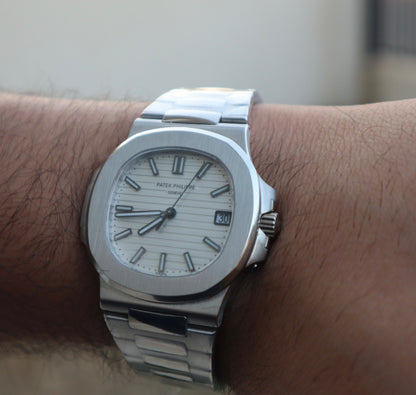 باتيك فيليب نوتلس مينا ابيض - الترا ماتش طبق الأصل