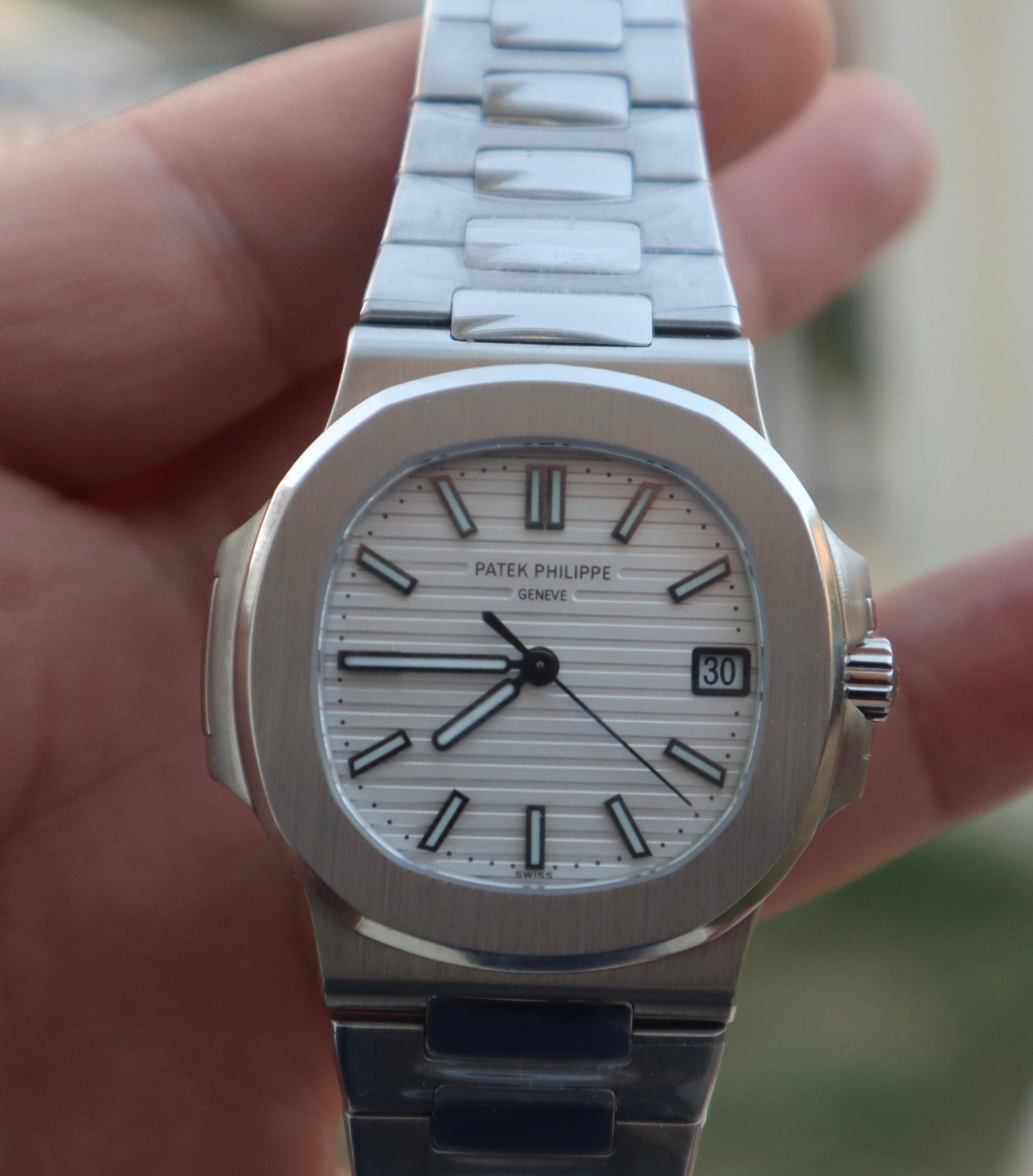 باتيك فيليب نوتلس مينا ابيض - الترا ماتش طبق الأصل