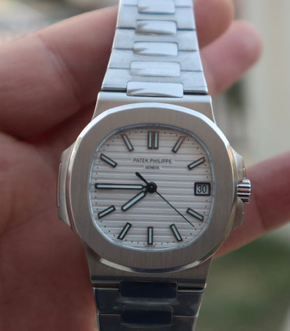 باتيك فيليب نوتلس مينا ابيض - الترا ماتش طبق الأصل