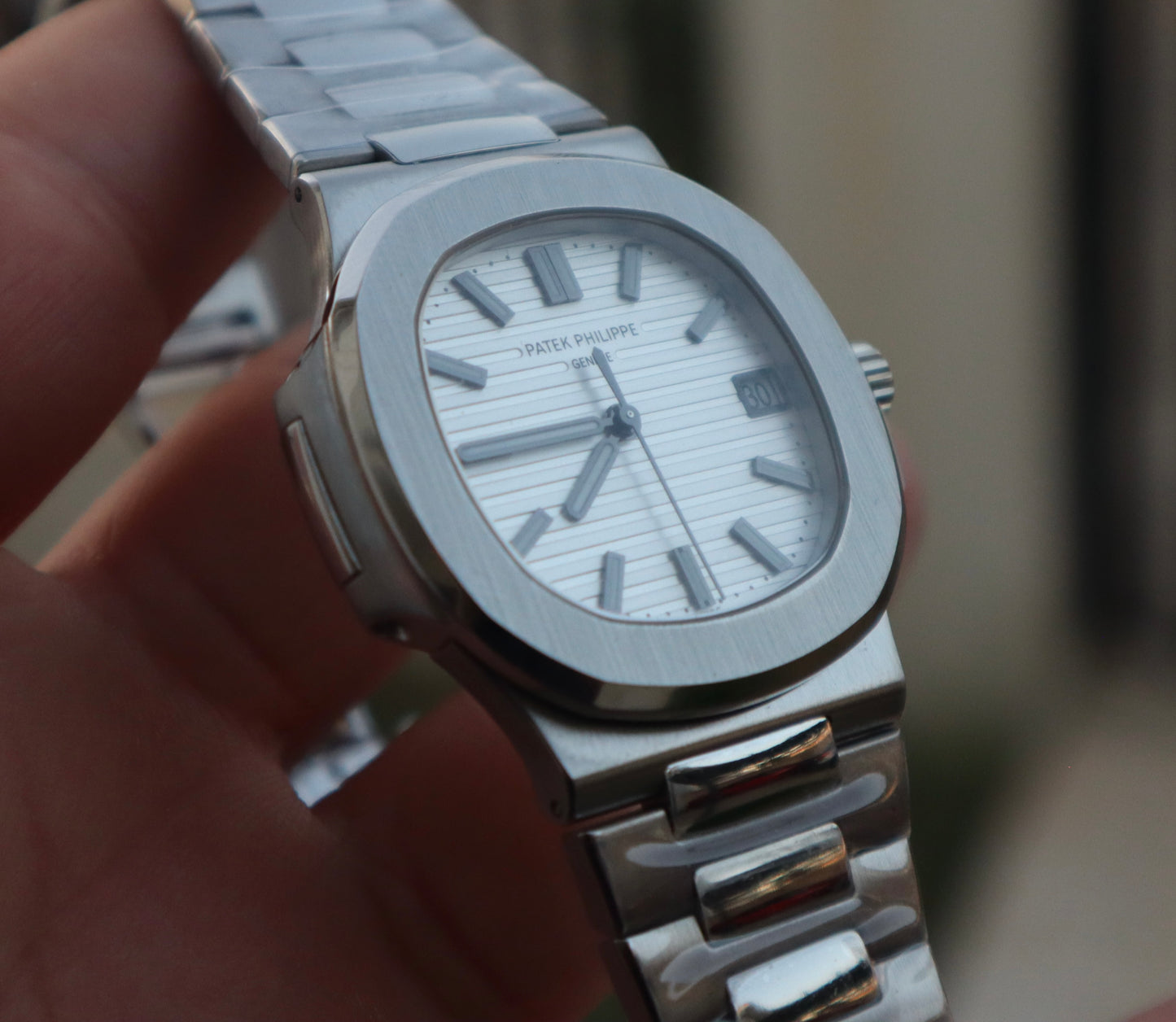 باتيك فيليب نوتلس مينا ابيض - الترا ماتش طبق الأصل