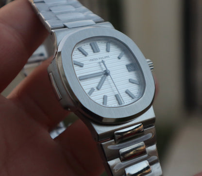 باتيك فيليب نوتلس مينا ابيض - الترا ماتش طبق الأصل