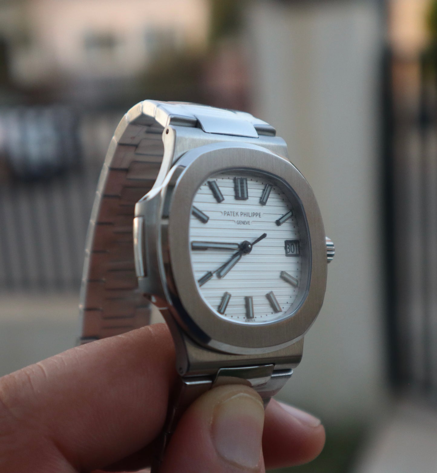 باتيك فيليب نوتلس مينا ابيض - الترا ماتش طبق الأصل