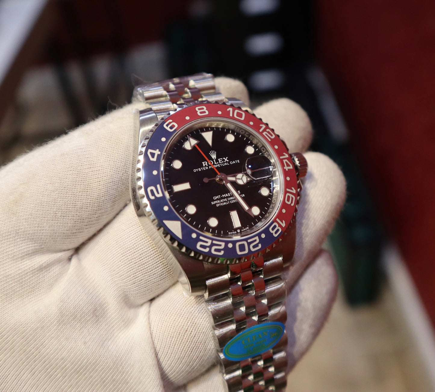 رولكس جي ام تي ببسي كلين طبق الأصل - قطعة واحدة ماكينة سويسري