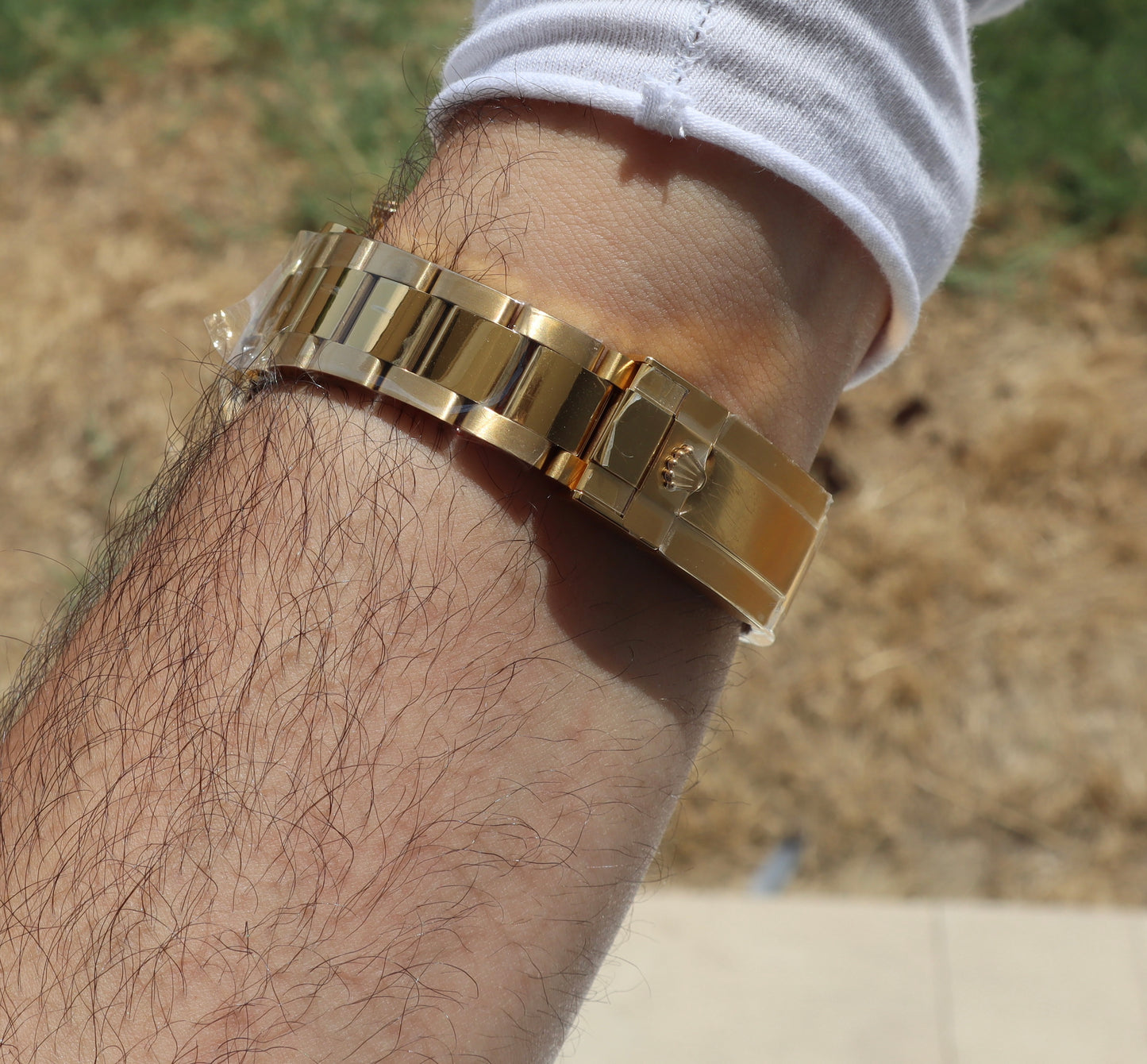 ROLEX DAYTONA YELLOW GOLD- رولكس دايتونا ذهب اصفر عيار ١٨ طلاء ماكينة سويسري