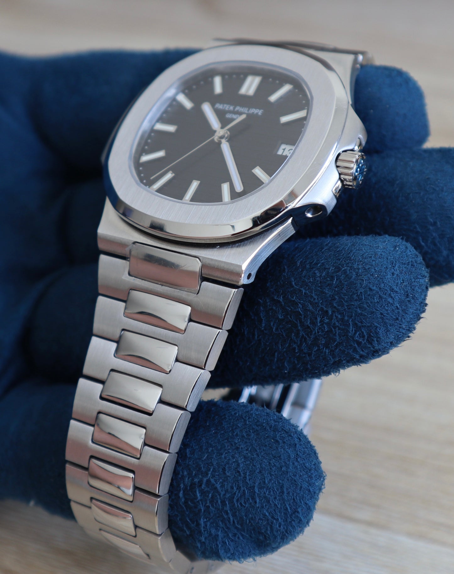 باتيك فيليب نوتلس مينا اسود - كلين طبق الأصل