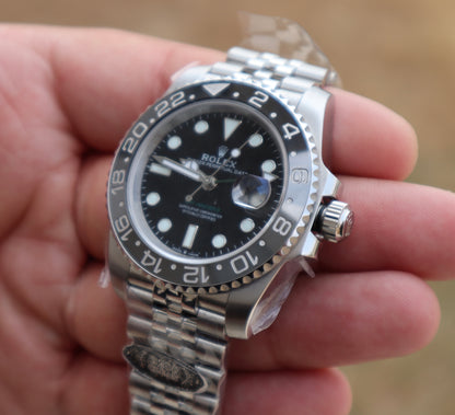 Rolex GMT Bruce Wayne - رولكس جي أم تي بروس وين كلين طبق الأصل ماكينة سويسري