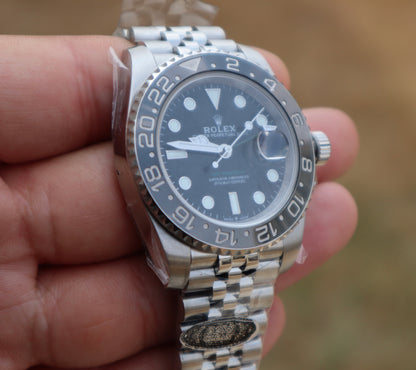 Rolex GMT Bruce Wayne - رولكس جي أم تي بروس وين كلين طبق الأصل ماكينة سويسري