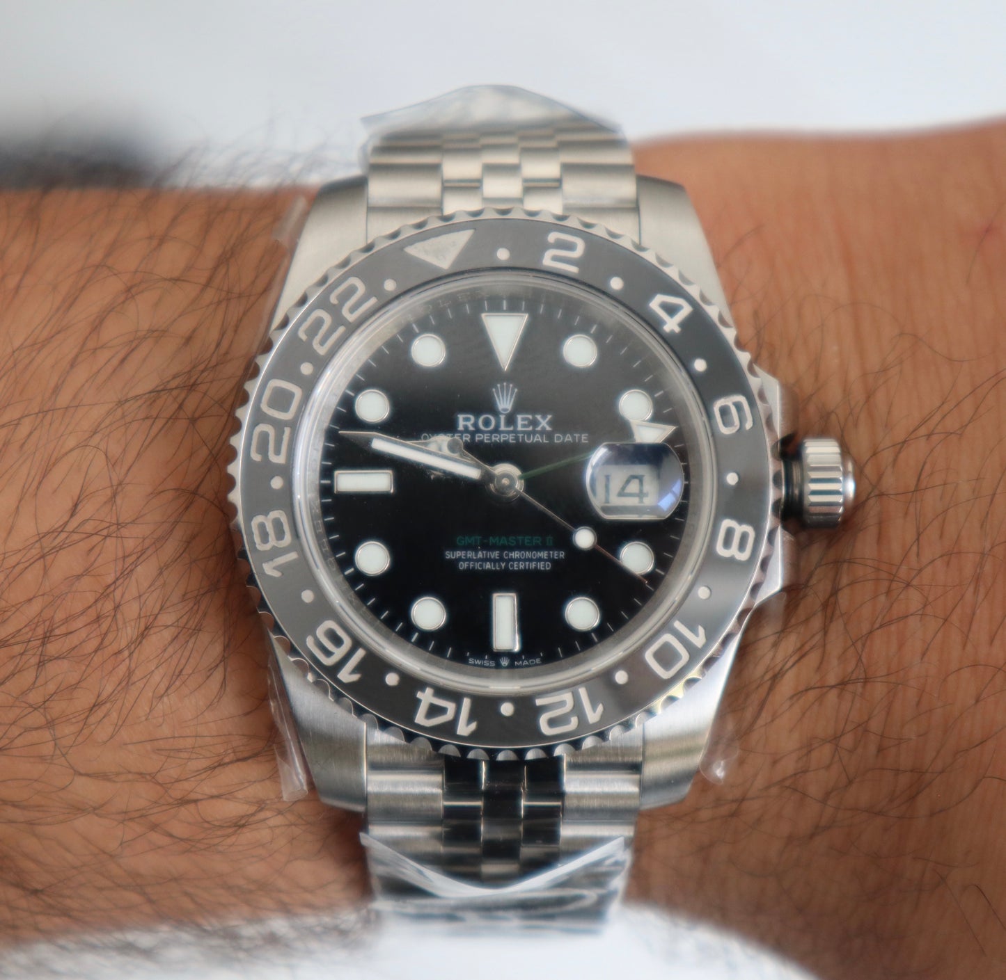 Rolex GMT Bruce Wayne - رولكس جي أم تي بروس وين كلين طبق الأصل ماكينة سويسري