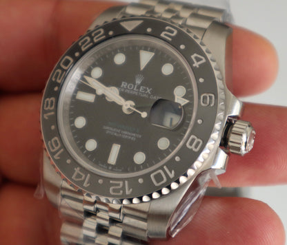 Rolex GMT Bruce Wayne - رولكس جي أم تي بروس وين كلين طبق الأصل ماكينة سويسري