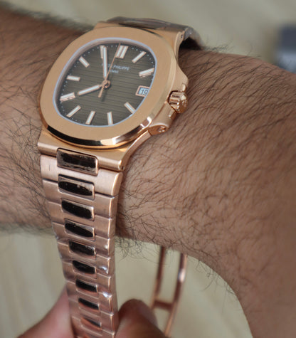 PATEK Philippe 5711 - ساعة باتيك فيليب نوتلس فول روز جولد كلين طبق الاصل
