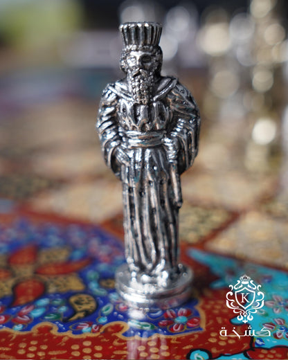 طاولي + شطرنج  زخرفة سوداء راقية صناعة يدوية - جنطة جلد فاخرة السعر بدون احجار شطرنج ٥٥٠ الف ومع احجار شطرنج ٦٥٠ الف