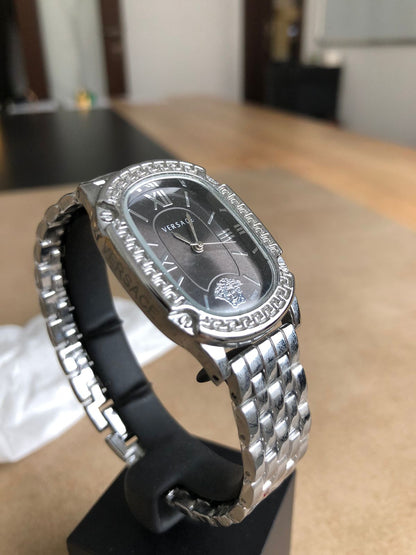 SILVER VERSACE WATCH : ساعة فيرزاتشي الفضية