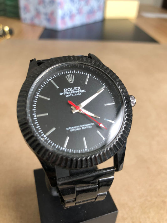 BLACK ROLEX OYSTER WATCH : ساعة اويستر سوداء