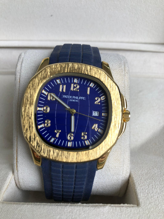 PATEK PHILIPPE WATCH : ساعة باتيك فيليب  ازرق ذهبي