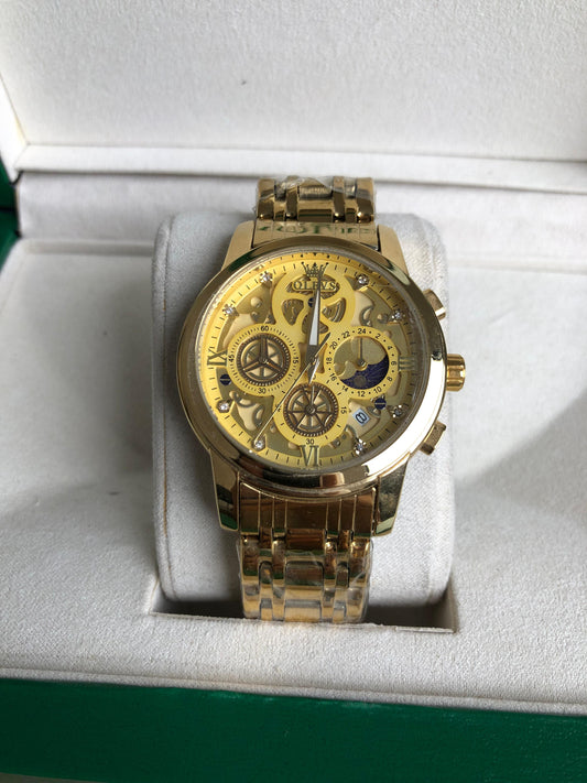 ROLEX WATCH   :  ساعة رولكس ذهبية بالكامل