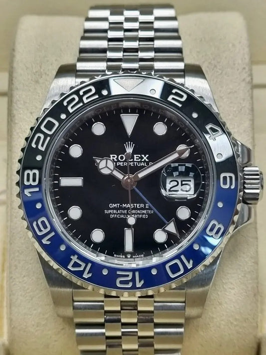 السعر بالأردني 550 دينار - Clean Rolex gmt batman Steel