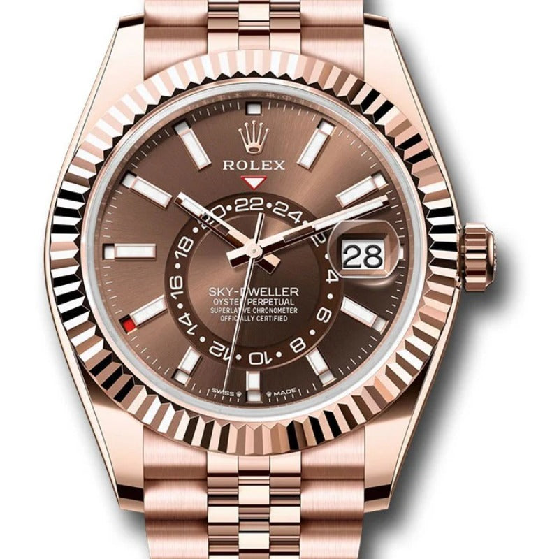 42 mm رولكس سكاي دولر روز جولد سوبر حواليتي