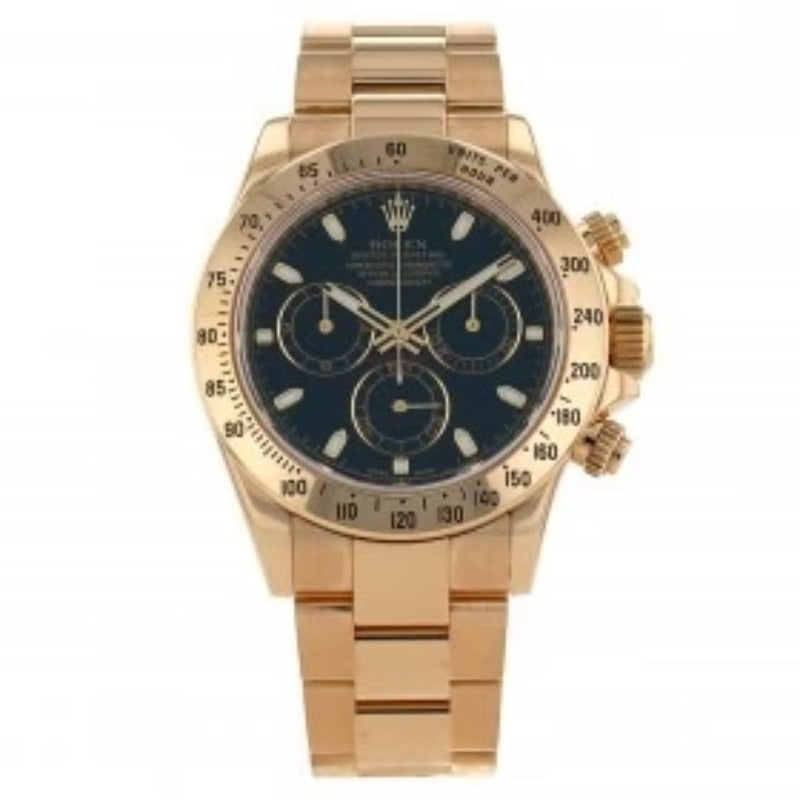 43 mm رولكس دايتونا ذهبي و اسود سوبر كواليتي