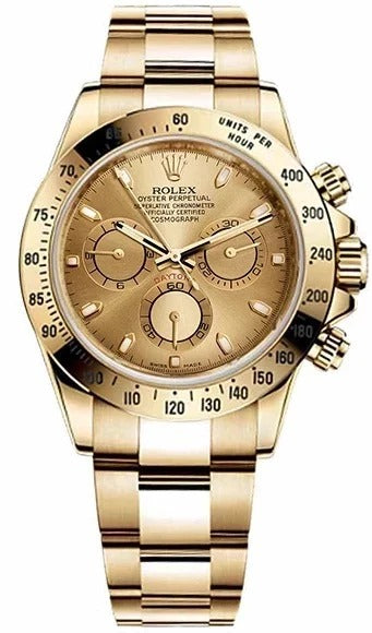 43 mm رولكس  دايتونا اوتوماتيك - مستعمل بحاله الجديد (ذهبي)