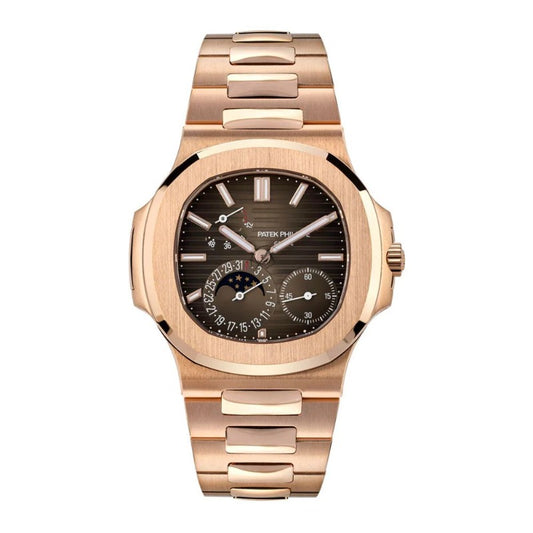  40 mm patek philippe 5712 - تطابق ١٠٠٪ ماكينة سويسري ذهب وردي عيار ١٨ طلاء بنفس درجة الباتيك