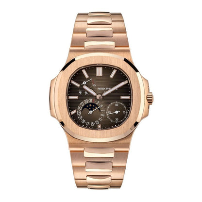 ‏ 40 mm patek philippe 5712 - تطابق ١٠٠٪؜ ماكينة سويسري ذهب وردي عيار ١٨ طلاء بنفس درجة الباتيك