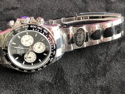 40 mm رولكس دايتونا مينا  أسود وعدادات بيضاء