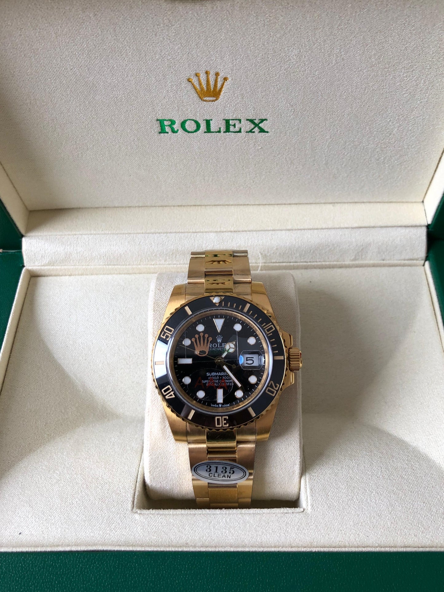 رولكس سابمارينار طلاء ١٨ مينا اسود