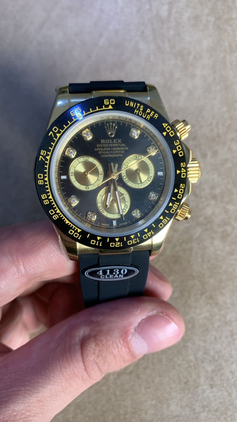 السعر بالدينار الاردني 350 دينار - رولكس دايتونا ربر بيكاتشو-  قطعه واحده