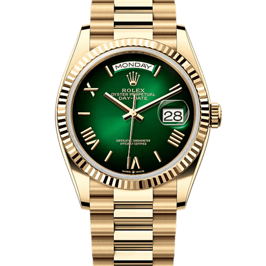 40 mm رولكس داي ديت يالو جولد جرين اومبريه - جراند ماستر