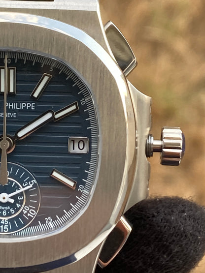PATEK Philippe Chronograph Jeans- حبة وحدة ماكينة سويسري طبق الأصل و التصوير دون فلاتر او تعديل