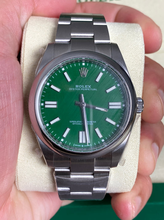 رولكس اويستر بربتشوال مينا اخضر -كلين طبق الأصل