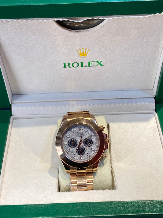 روليكس دايتونا روز جولد مينا ماربل   - جراند ماستر ماكينة اوتوماتيك (قطعة واحدة)