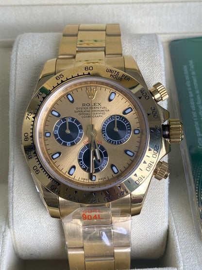 رولكس دايتونا  ذهب اصفر مينا ذهب  كلين - ذهب طلاء عيار ١٨  ليعطي نفس لمعان الأصلي