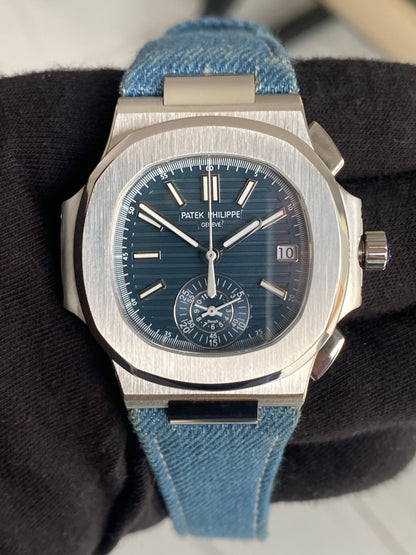 PATEK Philippe Chronograph Jeans- حبة وحدة ماكينة سويسري طبق الأصل و التصوير دون فلاتر او تعديل