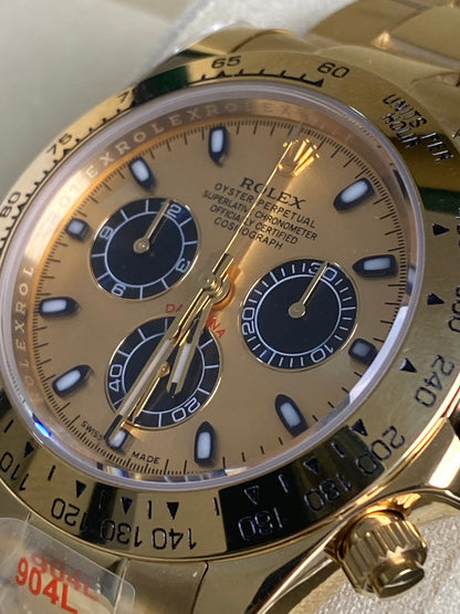 رولكس دايتونا  ذهب اصفر مينا ذهب  كلين - ذهب طلاء عيار ١٨  ليعطي نفس لمعان الأصلي