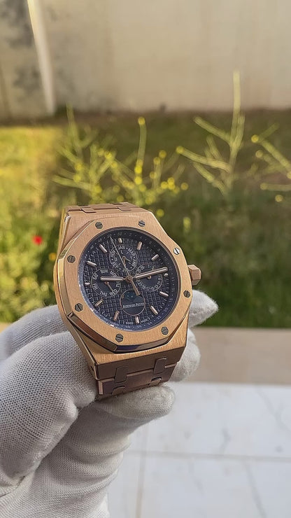 AP Royal Oak Calendar rose gold 41 mm - Clone - قطعة واحدة
