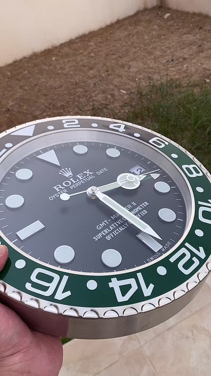 قسم رجال الاعمال - ساعة رولكس سبرايت للحائط - صناعة يدوية للمينا منفذ تاريخ و ارقام لومينوس مثّل ساعة اليد الاصلية