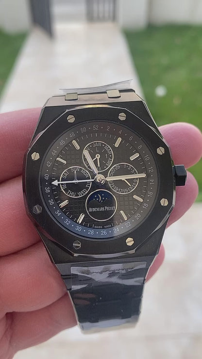 AP Calendar-black matt 41 mm  (كلين تايتل)