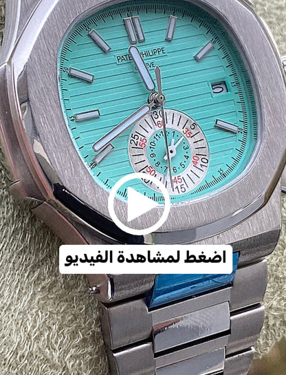 40.5 mm باتيك فيليب نوتلس تيفاني - كرونوجراف سنتر قمري  -كلين