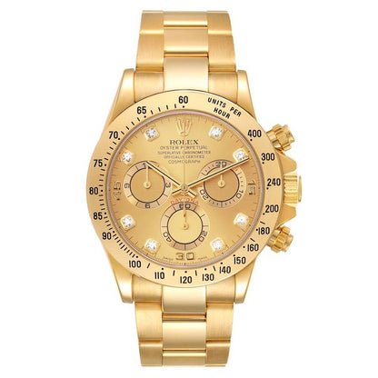 40 mm رولكس دايتونا ذهب أصفر بقرص ذهبي